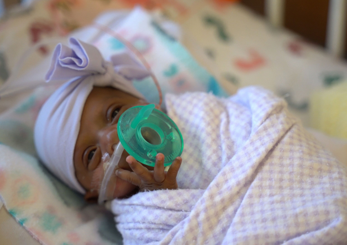 She weighed a mere 245 grams when she was born.